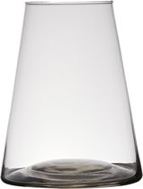 Hakbijl Glass Bloemenvaas Donna - transparant - eco glas - D16 x H20 cm - home-basics vaas