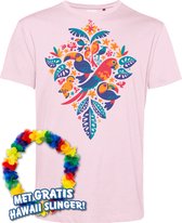 T-shirt Tropicana Birds | Toppers in Concert 2024 | Club Tropicana | Hawaii Shirt | Ibiza Kleding | Lichtroze | maat 5XL