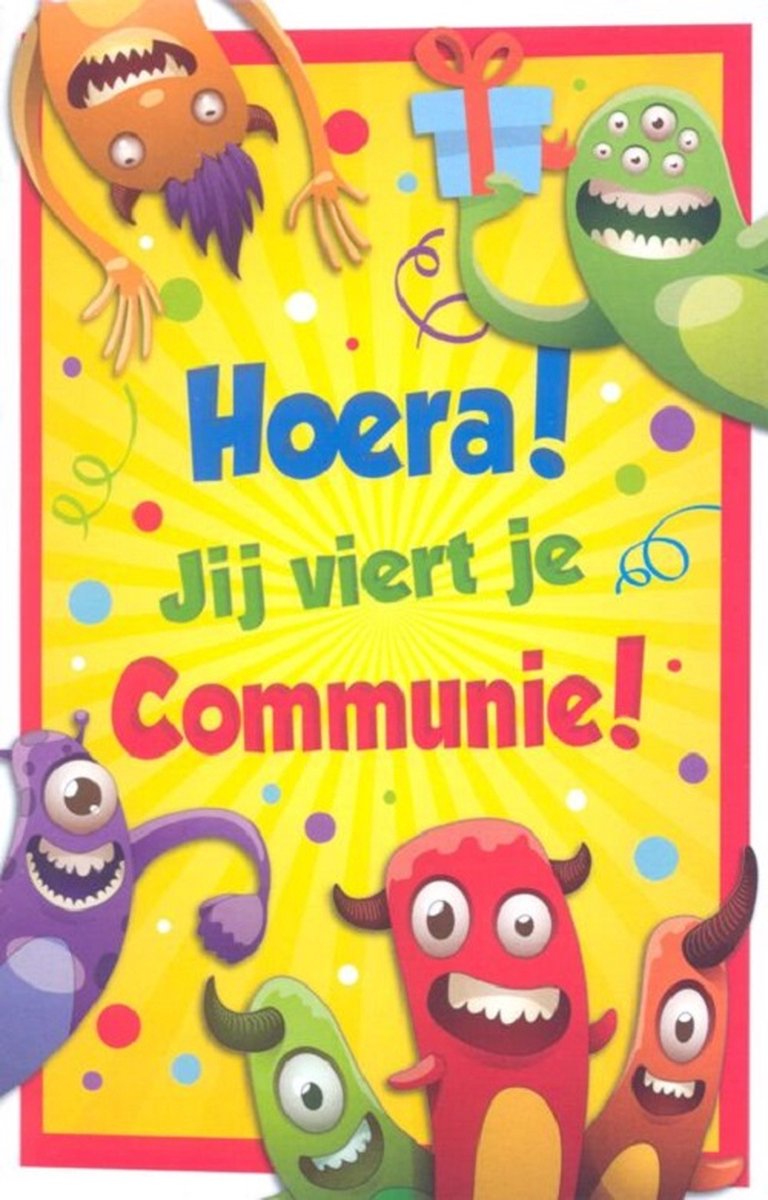 Wenskaart Hoera Jij viert je Communie! - D14707 - Gratis verzonden