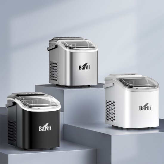 Bardi Deluxe IJsblokjesmachine - IJsblokmaker Inclusief Luxe Thermosbeker en IJsschep - 9 Blokjes in 8 Minuten - Zwart van Bardi — afbeelding 4