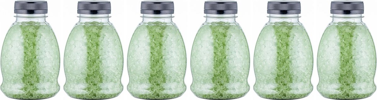Goedkoopste Claudius Badzout Eucalyptus - 375 gram - Fles met zwarte dop - Set van 6 stuks