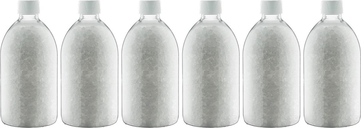 Goedkoopste Claudius Badzout No Scent No Colour - 600 gram met witte deksel - set van 6 stuks