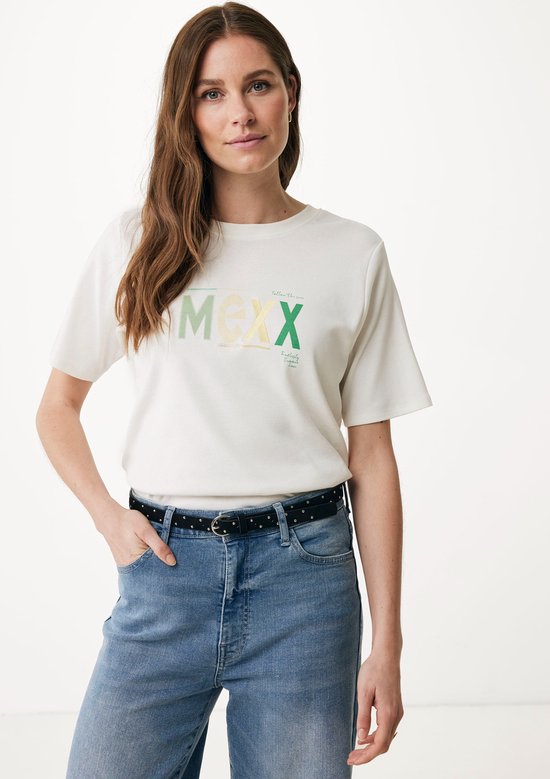 Graphic Tee Dames - Off White - Maat M