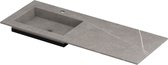 INK Post wastafel in keramische slab met envelop bodem wasbak links met 1 kraangat, 120x45x1cm, armani grey mat