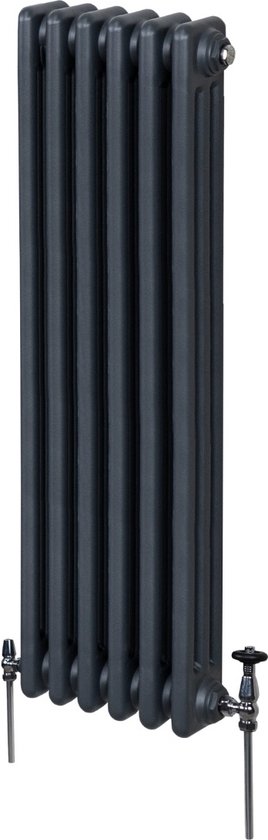 Traditionele 3 Kolom Verticaal Radiator - 1500 x 292mm - Grijs | bol
