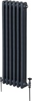 Monster Shop Radiateurs verticaux à 3 colonnes de style traditionnel - 1500 x 292 mm - Acier au carbone de haute qualité - Puissance calorifique élevée en BTU - Comprend un kit de fixation et une brosse - Garantie 15 ans - Grijs