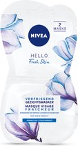 NIVEA Hello Fresh Skin Verfrissend Gezichtsmasker - 24 x 2 stuks - voordeelverpakking