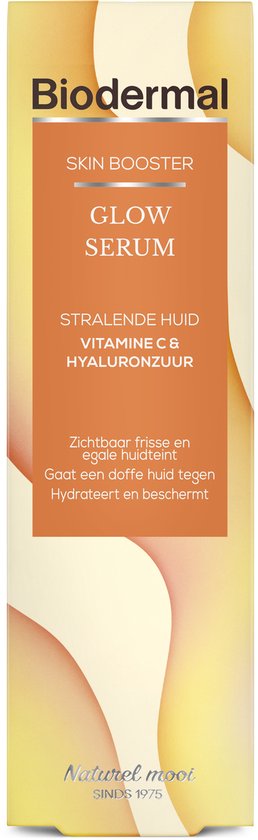 Biodermal Skin Booster Glow serum – Serum voor een stralende huid met hyaluronzuur en Vitamine C - Hyaluronzuur serum 30ml - Biodermal