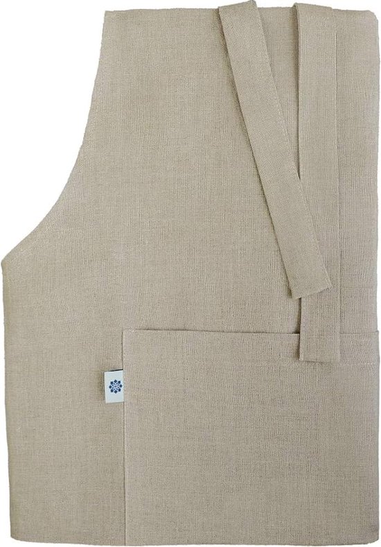 Linen & Cotton Schort Keuken Schort Dames Heren Vrouwen Mannen Kami –100% Linnen, Blauw (70x 100 Cm) Lang Huishoudelijke Koken Schort Voor Het Koken
