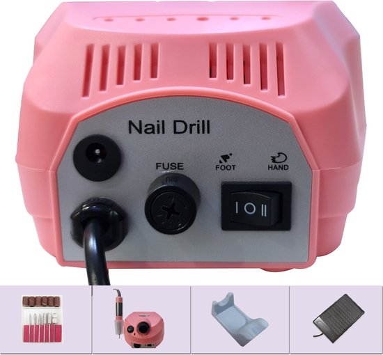 Ponceuse à ongles 30 000 tr/min 2 couleurs (White et Pink)