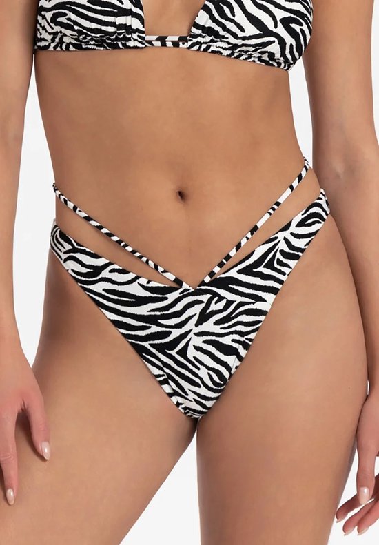 beachlife wild zebra bikini broekje maat l