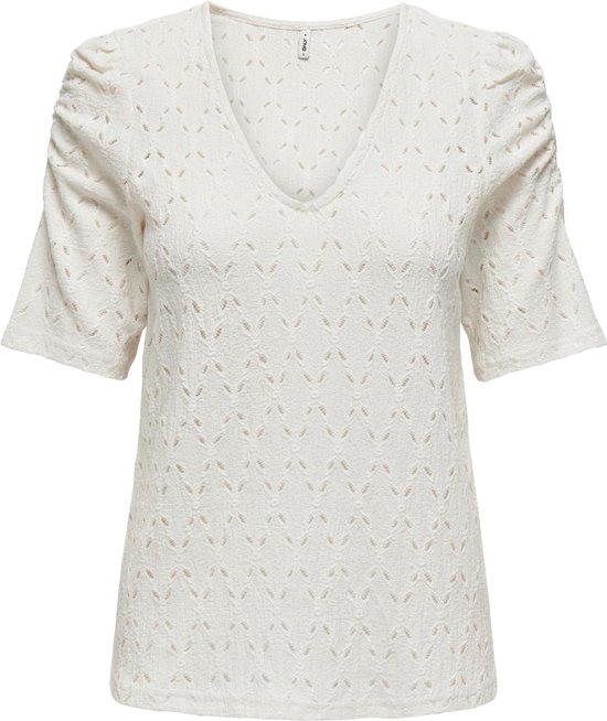 ONLY ONLROSA S/S V-NECK PUFF TOP JRS Dames Top - Maat L