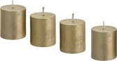 Set van 4 gouden cilindervormige kaarsen H5