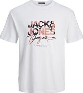 JACK&JONES PLUS JORARUBA AOP BRANDING TEE SS CREW PLS Heren T-shirt - Maat EU2XL US1L