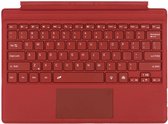 Clavier Bluetooth adapté à Microsoft Surface Pro 3/4/5/6/7 - QWERTY - Cache clavier Bluetooth - Avec pavé tactile et éclairage du clavier - Rouge