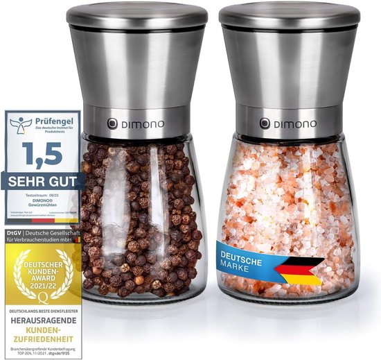 Cole & Mason - London peper- en zoutmolenset - transparant - 13 cm - K'OOK