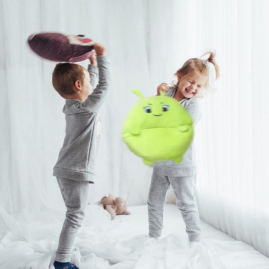 Slaapzak voor kinderen, zacht en wollig, 2-in-1 opvouwbare knuffeldierslaapzak met kussen, voor meisjes en jongens, om te spelen, knuffelen, slapen — afbeelding 2