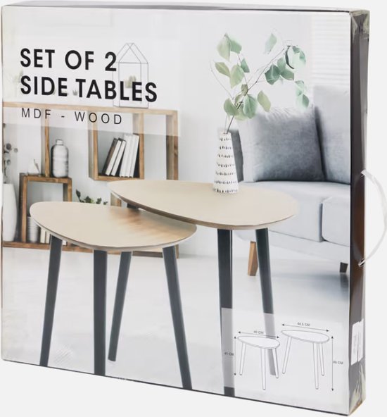 FineBuy Side Table, 44 x 44 x 63 cm, Aluminium with Three Different Legs, Tripod, Living Room Table, Metal, Decorative Table, Round, Silver, Aluminium