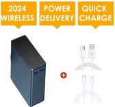 Phonergy Charge Up- Powerbank - Powerbank 20000 mAh- 2024--Wireless - 100W - USB/USB-C - 3 poorten - Quick charge - Power delivery - Laptop - Powerbank iPhone - Powerbank Samsung -Donkerblauw