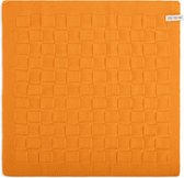 Knit Factory Gebreide Keukendoek - Keukenhanddoek Uni - Handdoek - Vaatdoek - Keuken doek - Orange - Oranje - 50x50 cm