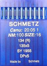 Schmetz machinenaalden Ronde Kolf Nr 100, 5 stuks DBx1, 16x231, 287 WH, 1738