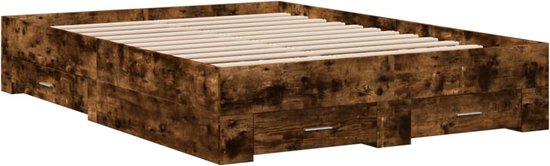 vidaXL-Bedframe-met-lades-bewerkt-hout-gerookt-eikenkleurig-120x200-cm