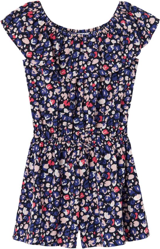 NAME IT NKFVINAYA SS PLAYSUIT FFFFF NOOS Combinaison Filles - Saphir foncéImprimé : Leo - Taille 158