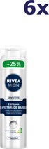6x Nivea Scheerschuim Men – Sensitive 250 ml