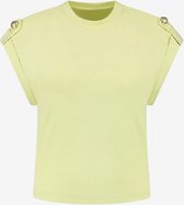 NIKKIE Epaulette T-Shirt Lime maat 40