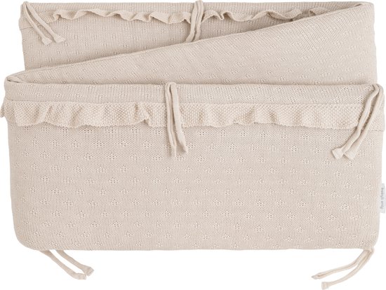 Foto: Baby s only gebreide bedbumper bedomrander bedomranding baby boxbumper parkomrander mood warm linen 180x30 cm