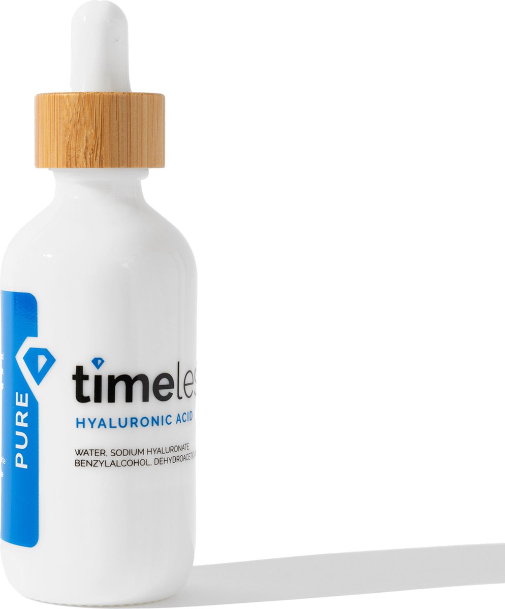 Timeless Serum - Hyaluronzuur - TIMELESS 100% Pure Hyaluron Serum - Anti-Age Gezichts Serum - Ouder wordende huid - Gezichtsserum Met hyaluronzuur - Timeless Skin Care Hyaluron Serum - Hydraterend serum - Stralende huid - Stevige huid - Vegan - 60 ml