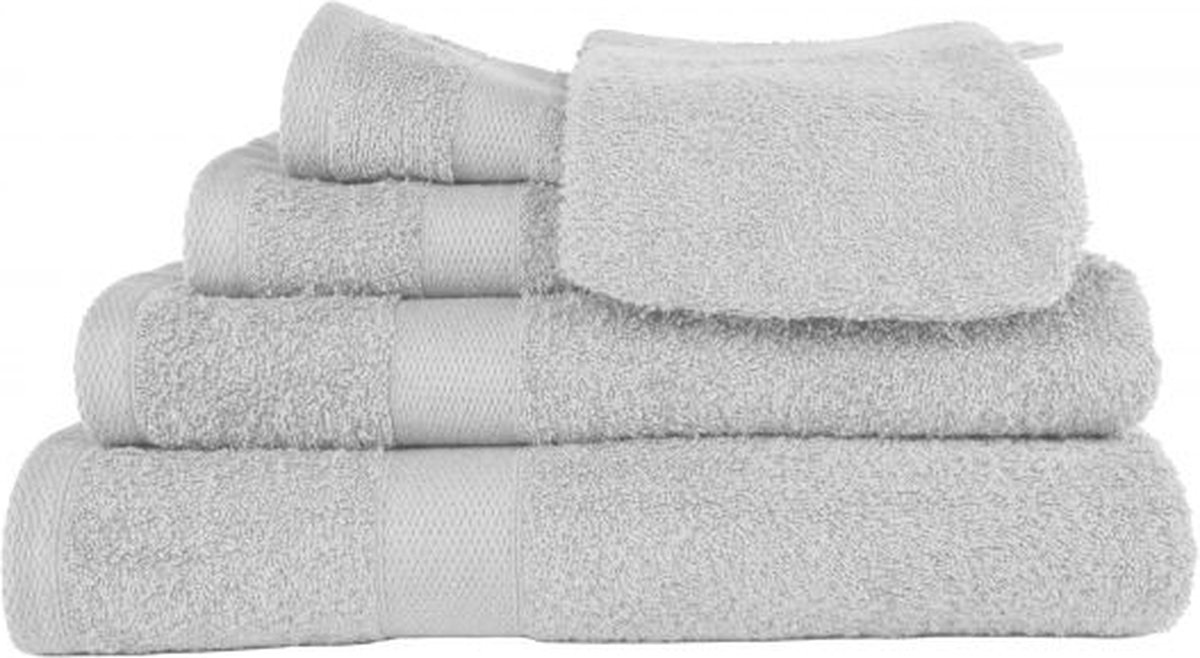 TISECO HOME STUDIO - Badlaken RIVA - SET/3 - 100% katoen - 450 g/m² - 100% katoen - superzacht en zeer absorberend - 70x140 cm - Lichtgrijs