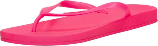 Fuchsia Ipanema teenslipper vanaf de zijkant gezien.