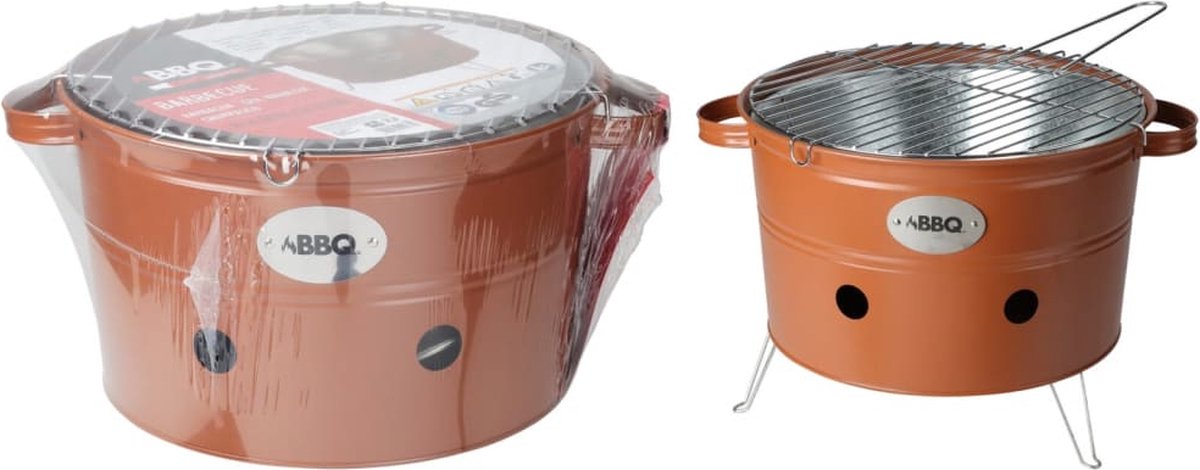 ProGarden Barbecue emmer met 2 handvatten 34,5 cm matoranje