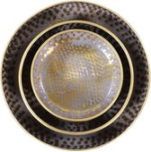Schaal Set van 3 - ø33,50x7,50 - Brass/Antique goud - Aluminium