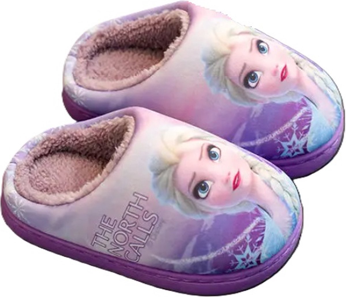 Frozen pantoffels sloffen bont paars