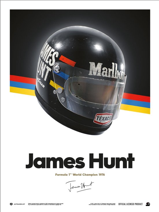 James Hunt Helm 1979 Art Print 30x40cm | Poster