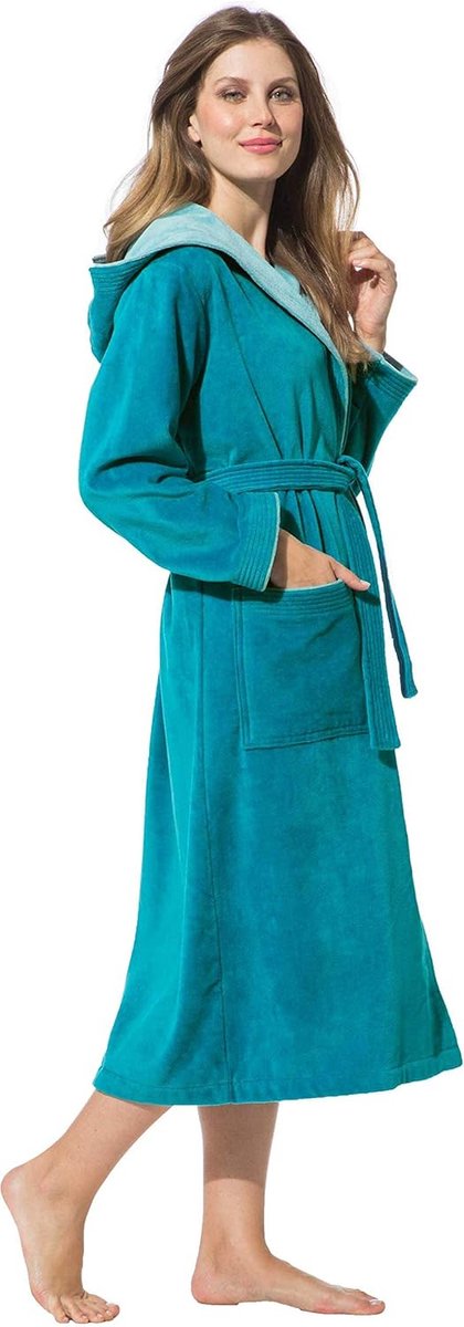 Blumtal Badjas Katoen Dames - Katoenen Badjas - Zachte Badjas - Met Capuchon - Fluweelzachte Badstof - Oeko-TEX® Gecertficeerd - Donkerblauw - Maat S Blumtal Badjas Katoen Dames - Katoenen Badjas - Zachte Badjas - Met Capuchon - Fluweelzachte Badstof - Oeko-TEX® Gecertficeerd - Donkerblauw - Maat S