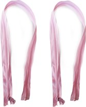 BamBella® - Rits - 70 cm - Deelbaar - 2 stuk - Roze - Dik Stevig kleermaker bloktanden deelbare naaien