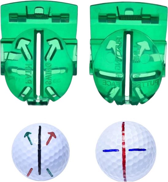 Golfbal marker - Groen - Line marker - Duurzaam - Golftrainingsmaterialen - Golfaccesoires - Golfbal stempel - Putten/Swingrichting - Golfbalmarker van Merkloos — afbeelding 2