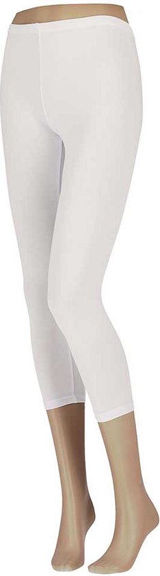 Legging Femme Coton - Capri - Wit - S/M - Leggings dames coton - Leggings dames adultes - Leggings coton