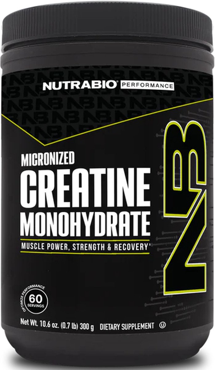 Goedkoopste NutraBio Creatine Monohydraat Poeder - 300 gram
