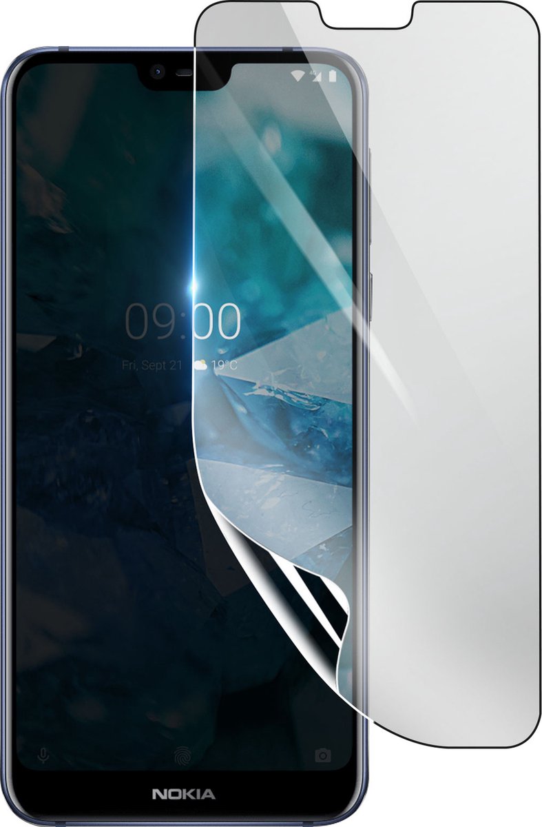3mk, Geschikt voor Nokia 7.1, Schokbestendige Hydrogel Screenprotector, Transparant