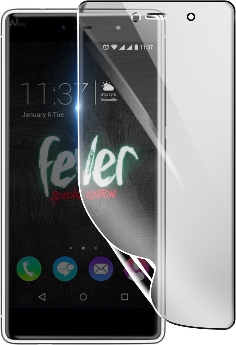 3mk, Geschikt voor Wiko Fever, Schokbestendige Hydrogel Screenprotector, Transparant