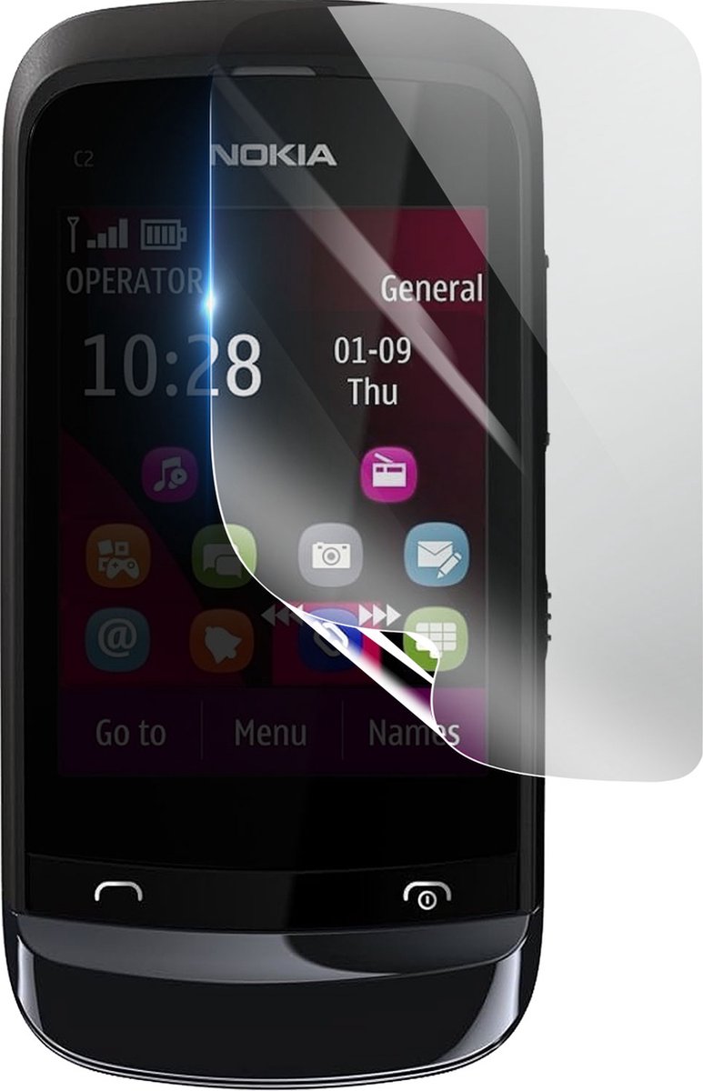 3mk, Geschikt voor Nokia C2-02, Schokbestendige Hydrogel Screenprotector, Transparant