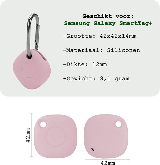 Étui porte-clés Samsung SmartTag+ - Support en Siliconen Housse Samsung SmartTag+ Étui Samsung SmartTag+ - Rose