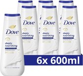 Bol.com Dove Advanced Care Verzorgende Douchegel - Deeply Nourishing - 24-uur lang effectieve hydratatie - 6 x 600 ml aanbieding