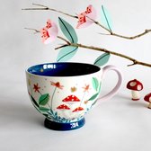 House of Disaster - Tasse à thé Secret Garden - Hibou - tasse à thé avec hibou - porcelaine - 300ml - coffret cadeau