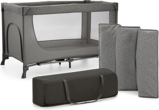 Kinderkraft JOY 2 - Reisbed 2-in-1 - Voor baby's tot 25 kg - Snel en eenvoudig inklapbaar - Grijs