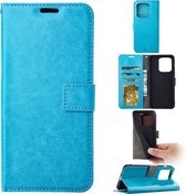 Bookcase Turquoise Geschikt voor Apple iPhone 15 Plus - portemonnee hoesje - ZT Accessoires